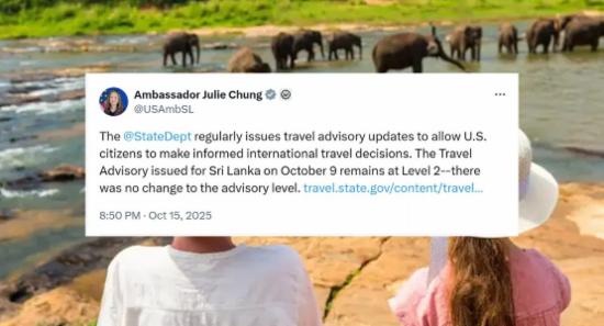 No Change in Travel Advisory : Ambassador